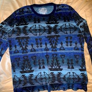 Native print long sleeve. Size Xl. 80%cotton 20%polyester